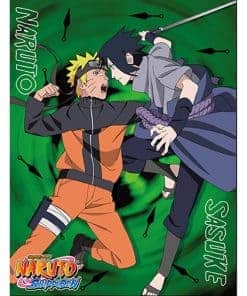 Cobertor de Sublimación Naruto Shippuden - Sasuke & Naruto