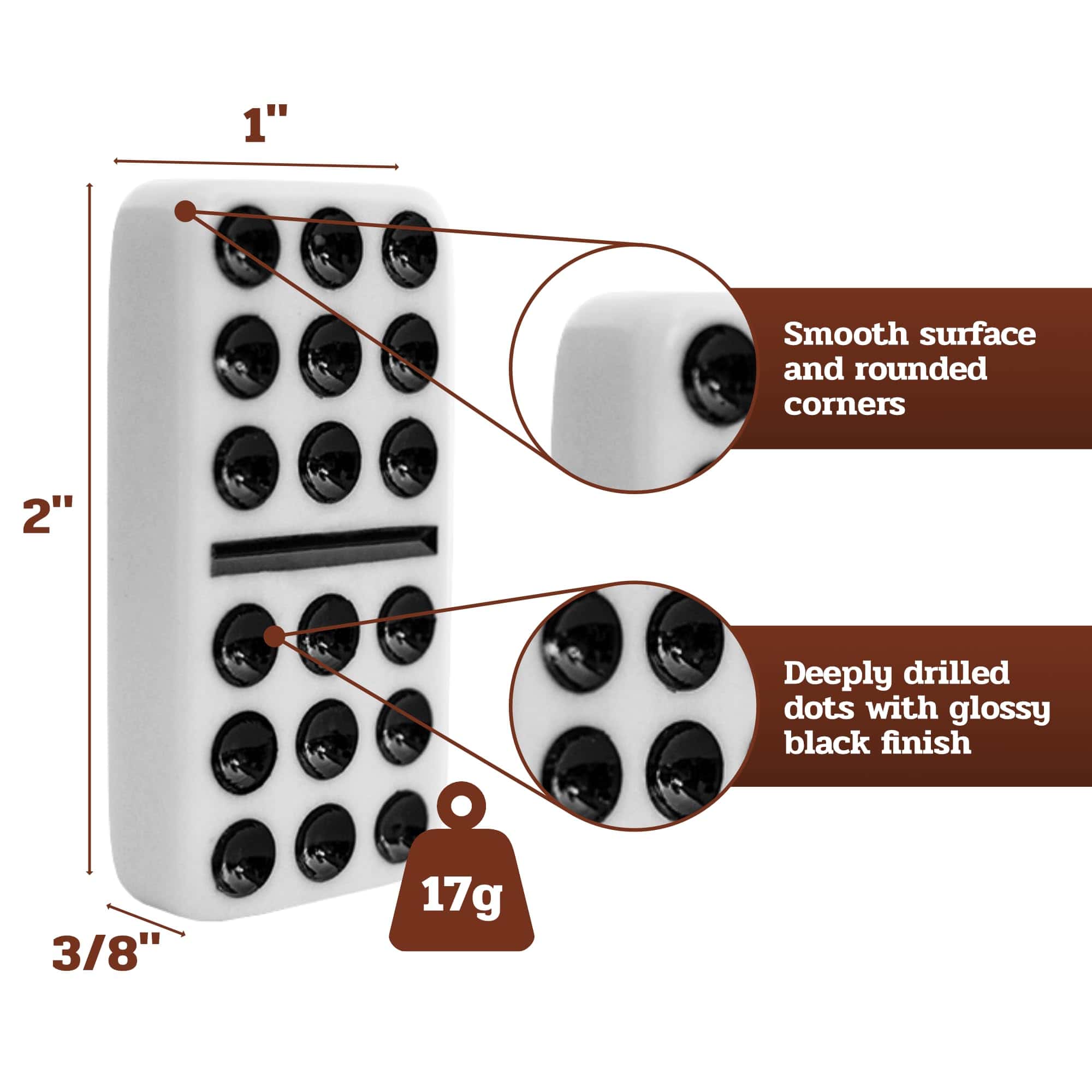 Juego de Domino The Nines Double 9 de Alex Cramer. Caja de - Imagen 7