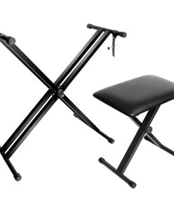 Kuyal Soporte de Teclado de Piano Ajustable de Doble X