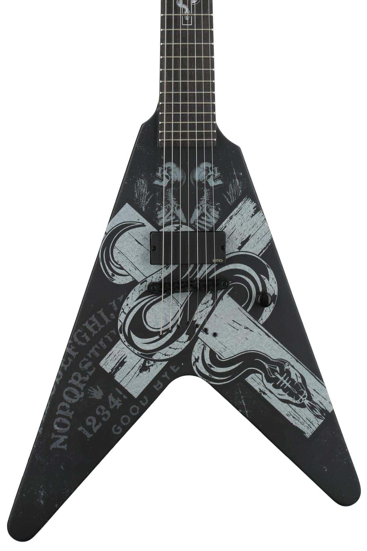 Schecter Chris Howorth V-7 Snake Cross - Negro Satinado