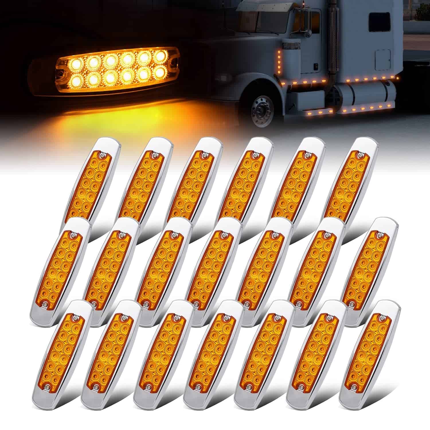 Ledvillage 20 Pcs 12V DC 6.4 Pulgadas Luz de Marcador