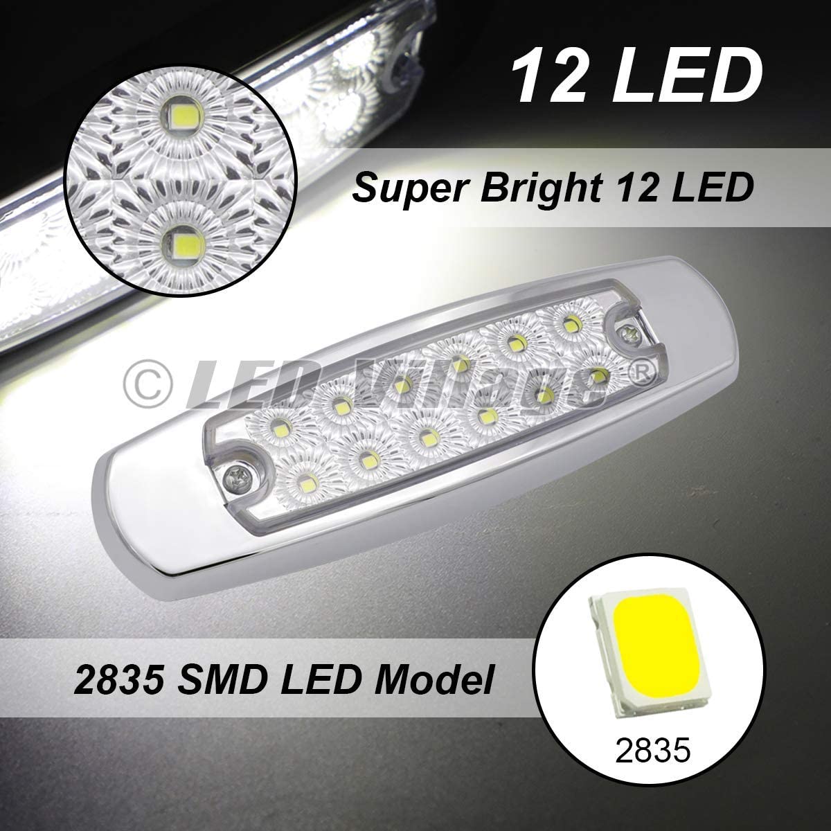 20 Luces Marcadoras Laterales Blancas Ledvillage de 6.4 - Imagen 7