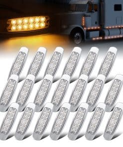 20 Piezas de 6.4 Pulgadas Luces de Luz Ámbar LED con Lente