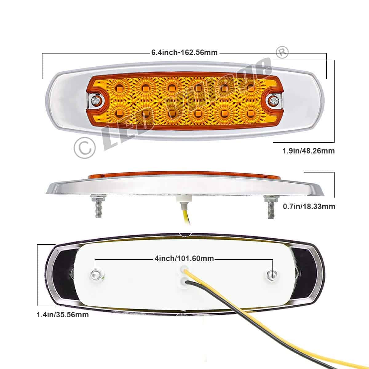 Pack de 20 Luces Marcadoras Laterales LedVillage 6.4 - Imagen 4