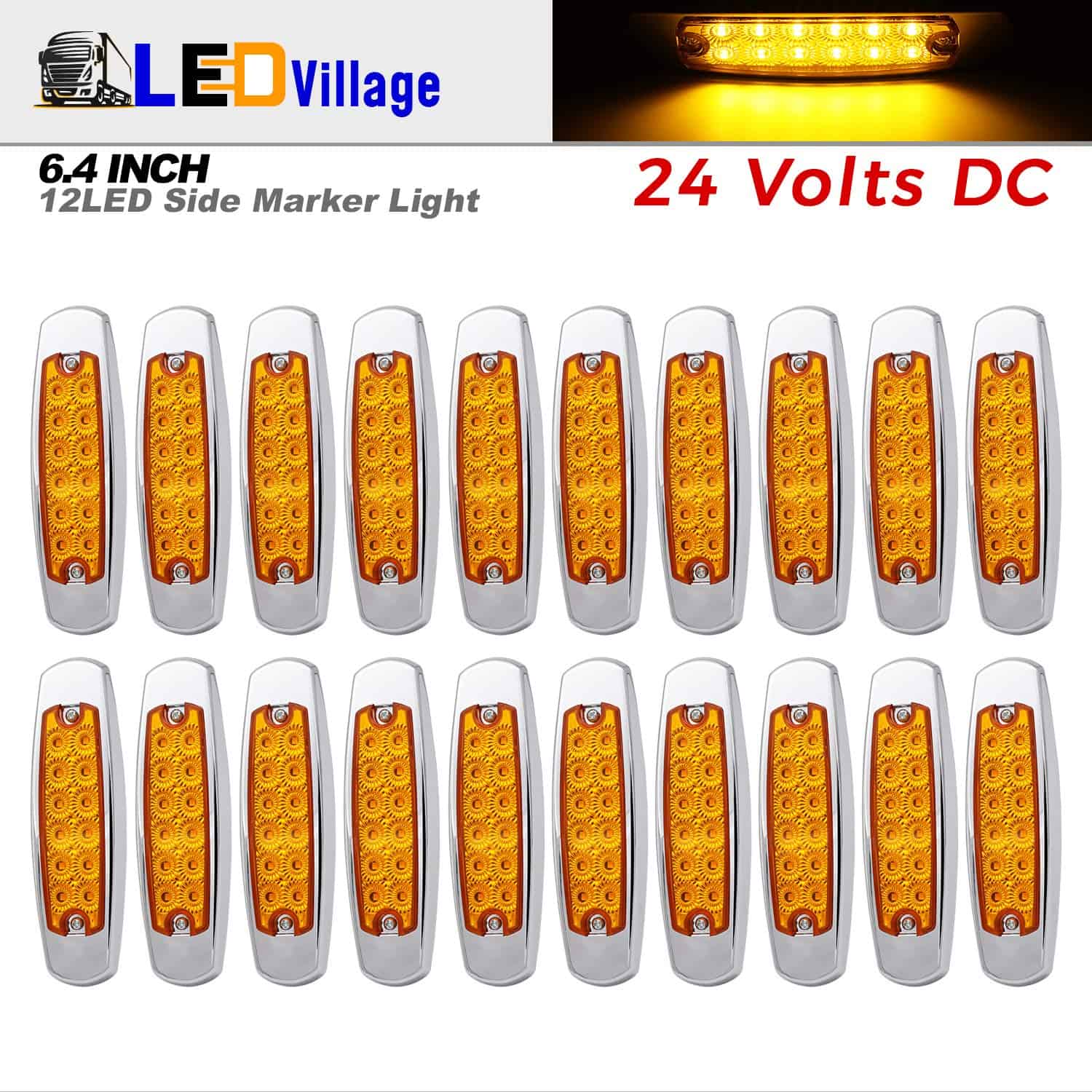 Pack de 20 Luces Marcadoras Laterales LedVillage 6.4 - Imagen 3