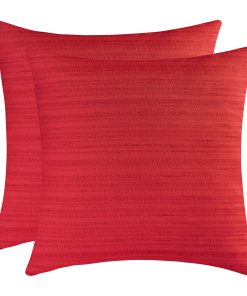 Funda de Almohada Euro Roja para Navidad de The White