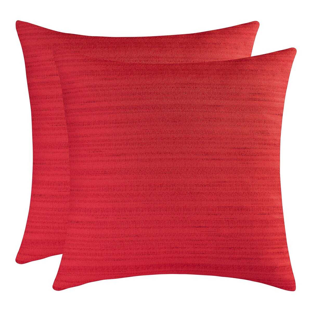 Funda de Almohada Euro Roja para Navidad de The White