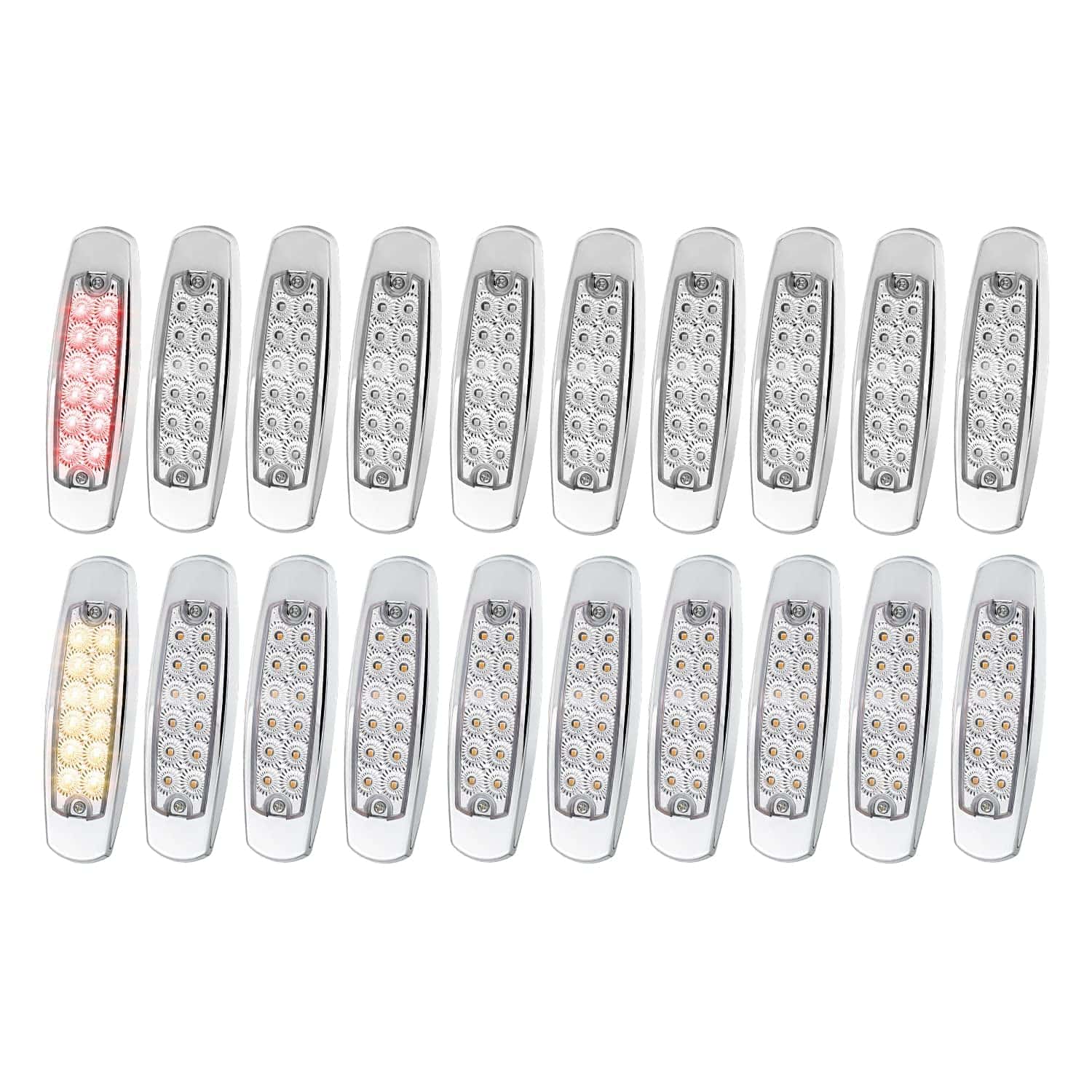 LedVillage Pack de 20 Luces de Marcador Lateral con Forma