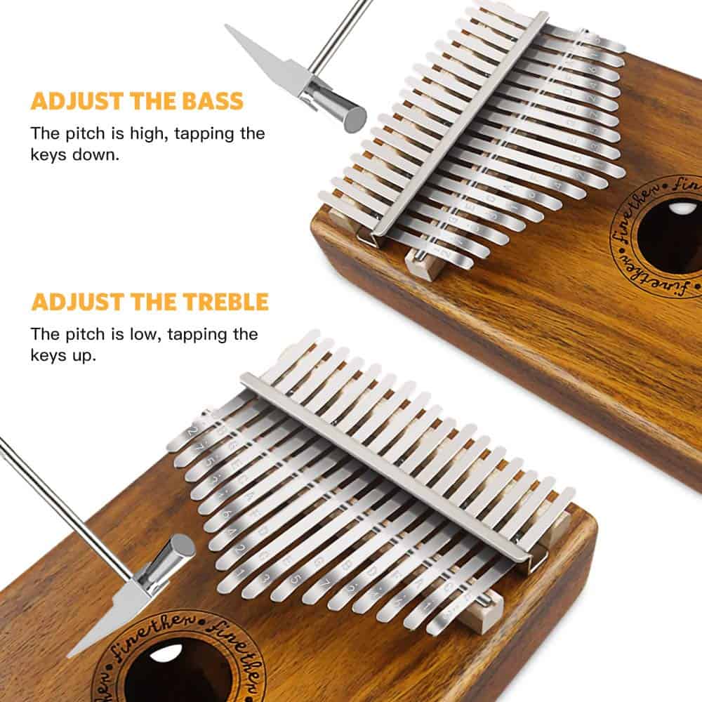 Kalimba Thumb Piano 17 Teclas Anordsem, Cuerpo de Madera de - Imagen 6