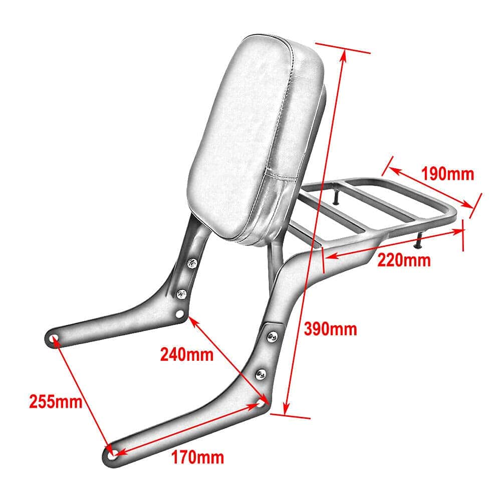Soporte de respaldo para motocicleta Promise Faster + - Imagen 3