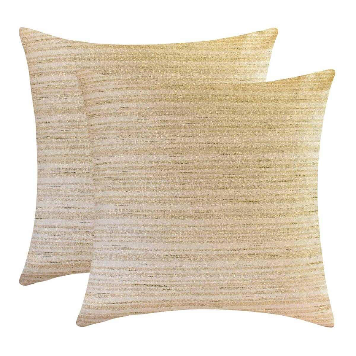 Funda de Almohada Decorativa Beige para Euro Sham Marrón -