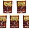 5 Packs Dragon Shield Matte Crimson Estándar Tamaño 100 ct