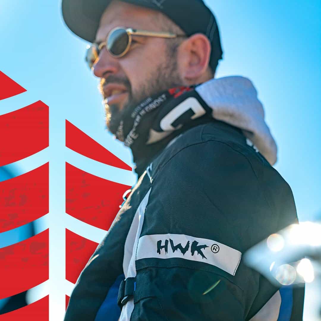 Chamarra de Moto HWK para Hombres y Mujeres -Azul - Imagen 6