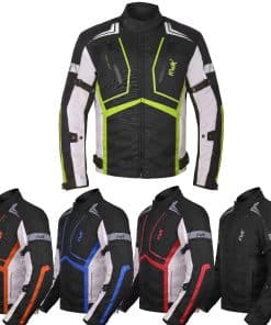 Chamarra de Motocicleta HWK para -Verde Hi-Vis