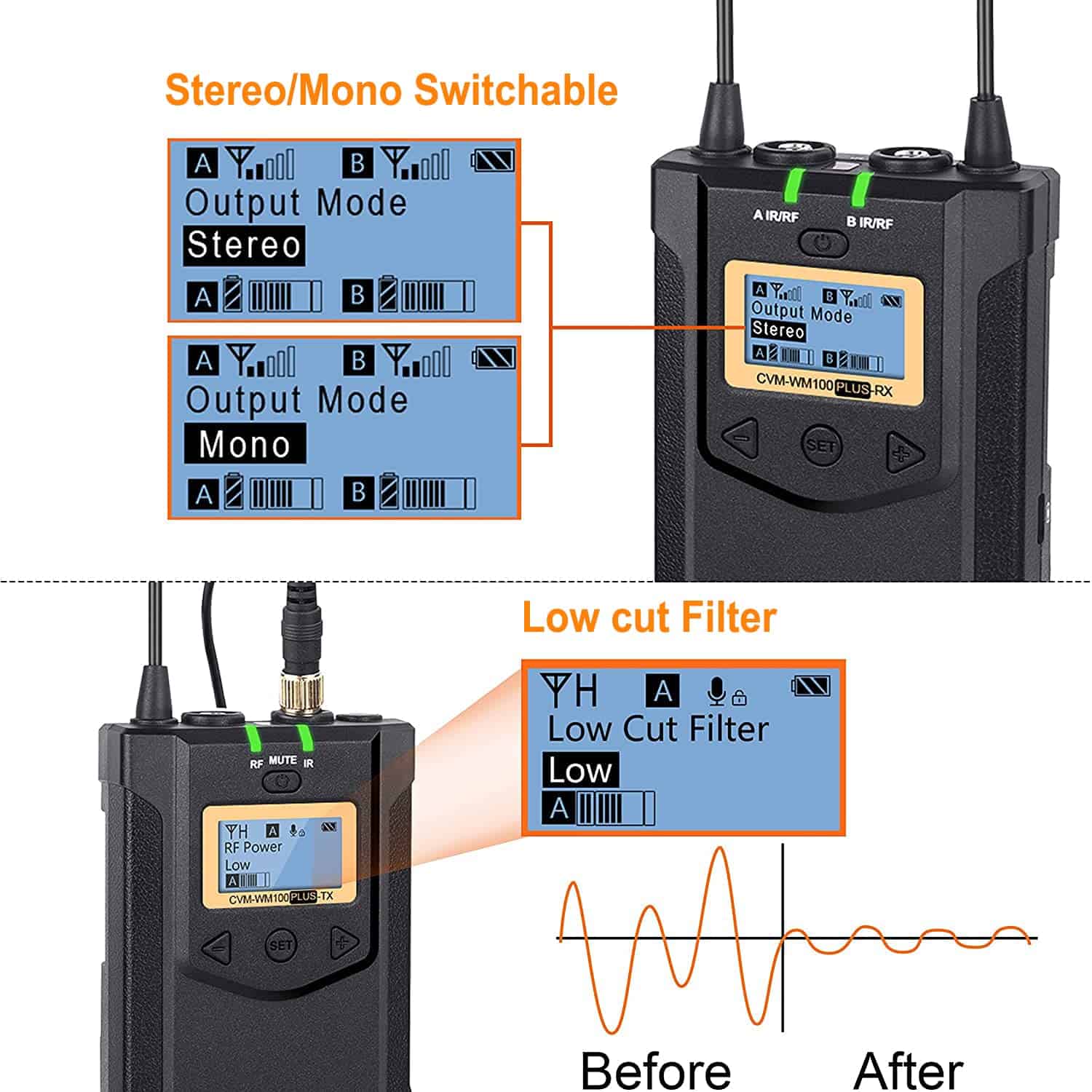 Micrófono Lavalier Inalámbrico, con Bolsa de Transporte, - Imagen 5