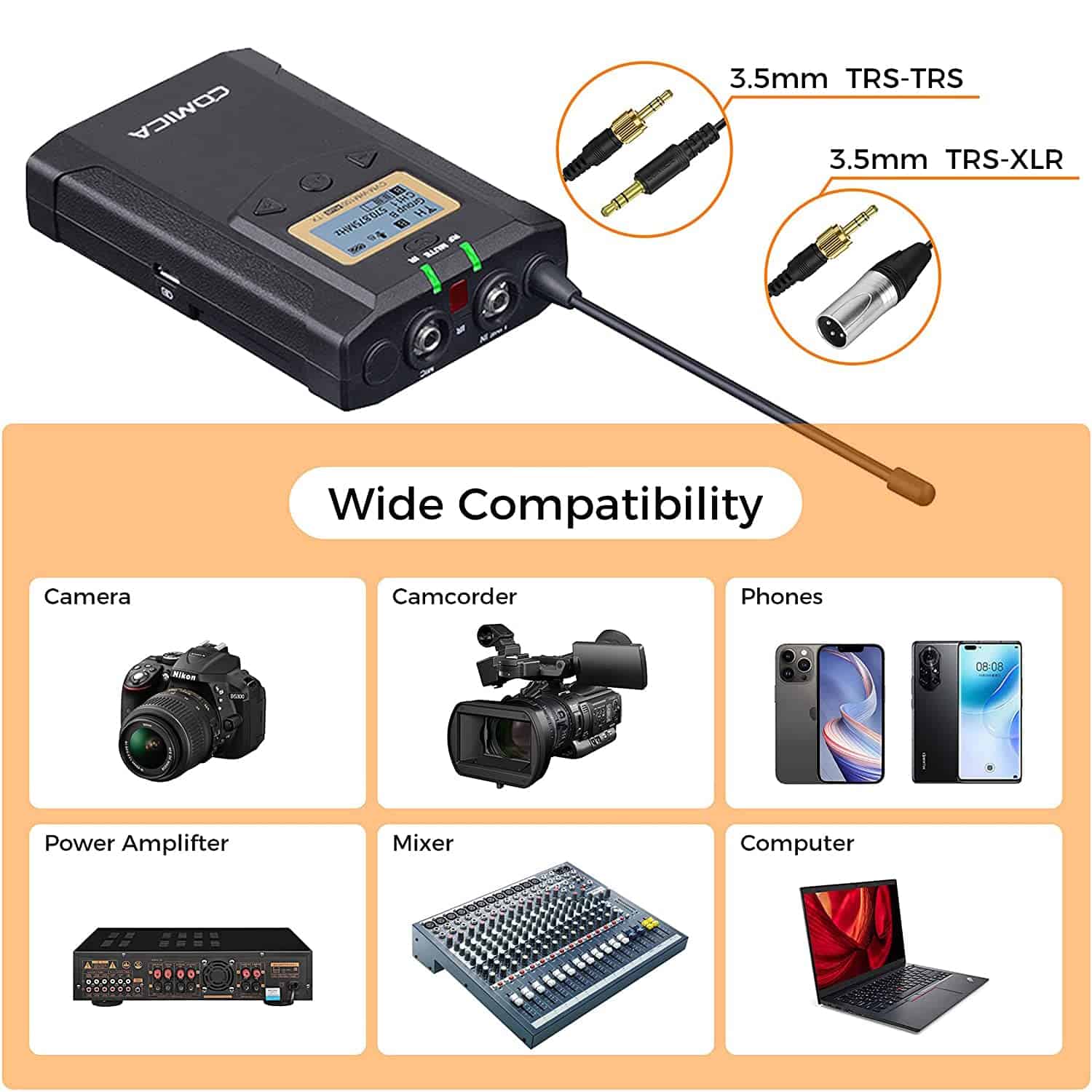 Micrófono Lavalier Inalámbrico, con Bolsa de Transporte, - Imagen 6