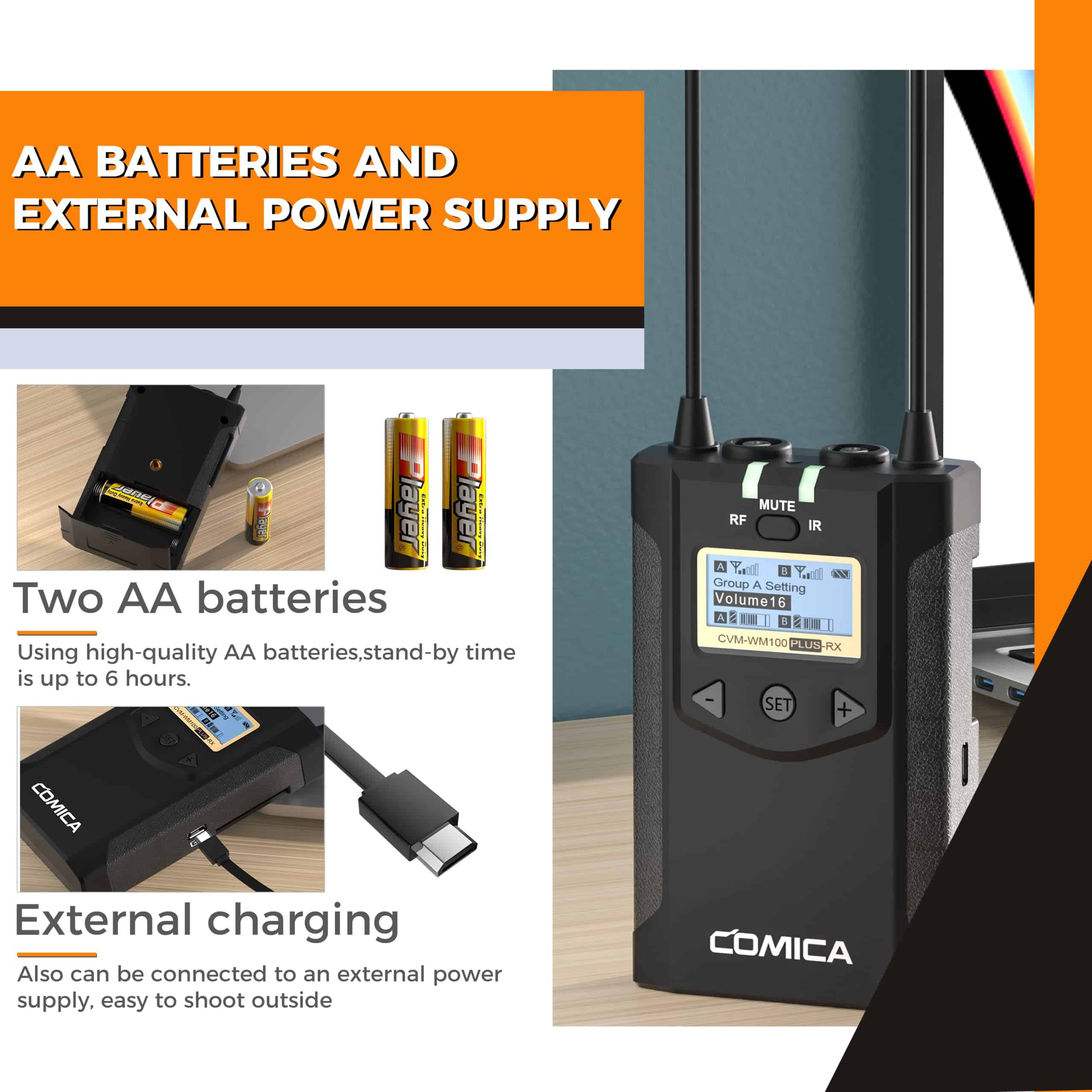 Micrófono Lavalier Inalámbrico, con Bolsa de Transporte, - Imagen 8