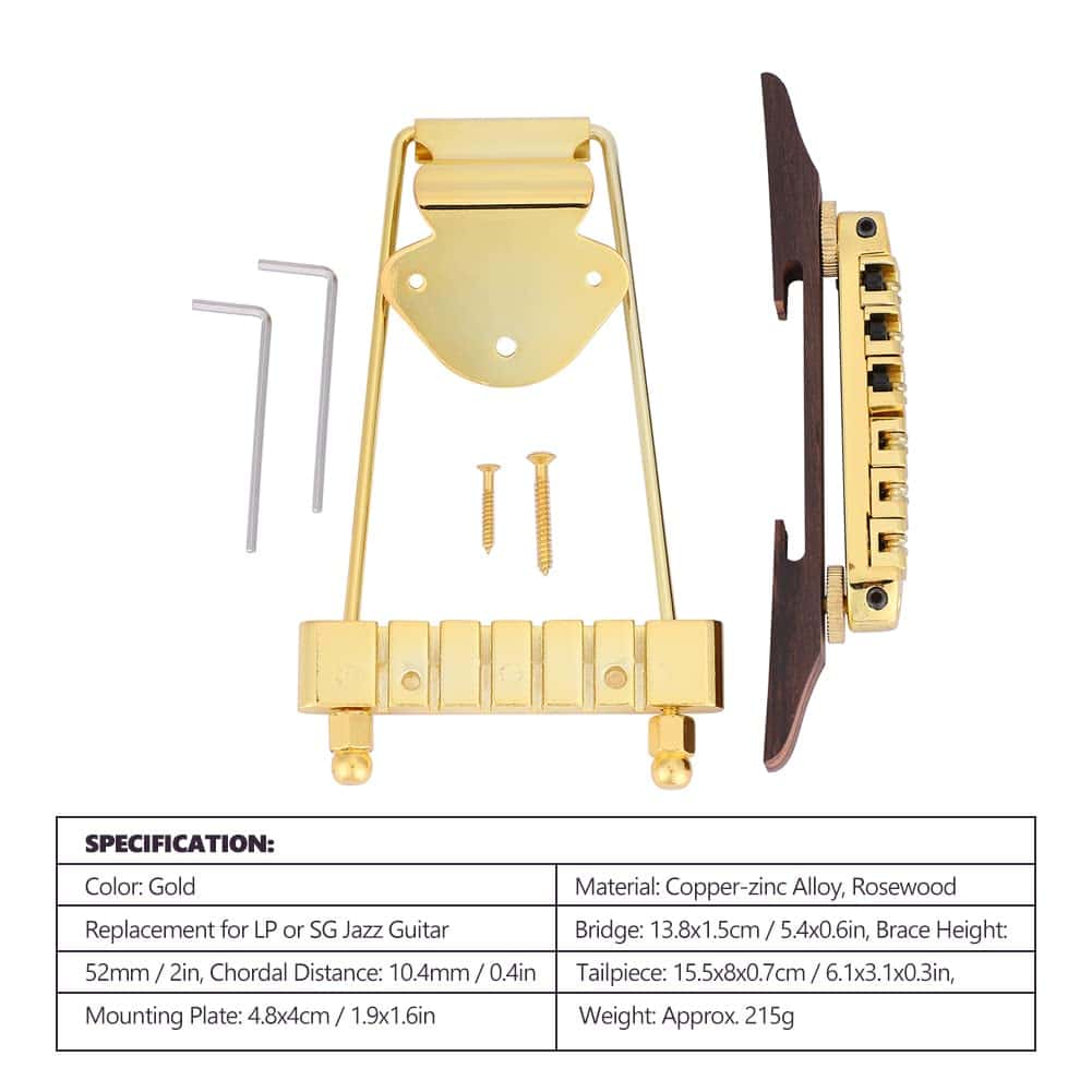 Puente de Guitarra de 6 Cuerdas, Puente Metálico con - Imagen 7
