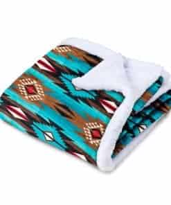 Cobija de felpa Sherpa TrailCrest, cobertor acogedor azteca