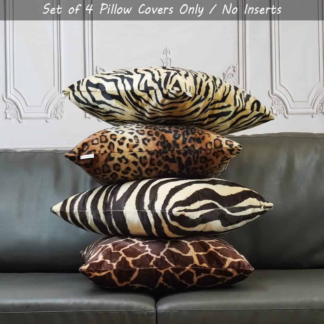 Fundas de cojín de piel sintética de leopardo y tigre para - Imagen 5