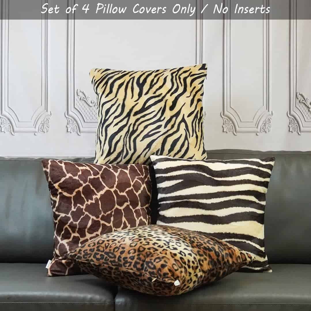 Fundas de cojín de piel sintética de leopardo y tigre para - Imagen 4