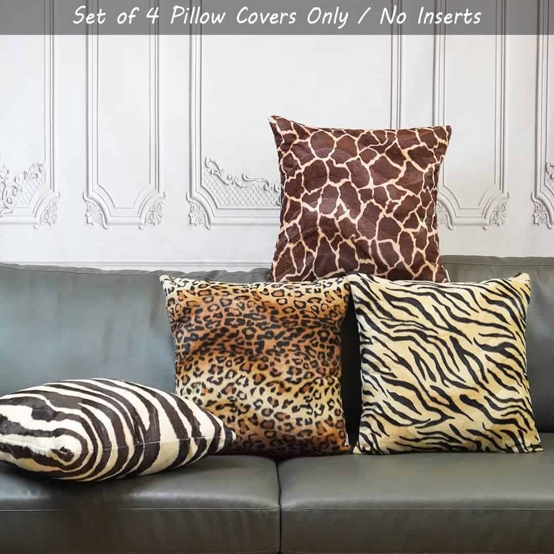Fundas de cojín de piel sintética de leopardo y tigre para - Imagen 7