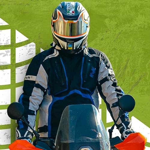 Chamarra de Moto HWK para Hombres y Mujeres -Naranja - Imagen 8