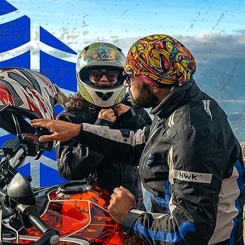 Chamarra de Moto HWK para Hombres y Mujeres -Naranja - Imagen 5