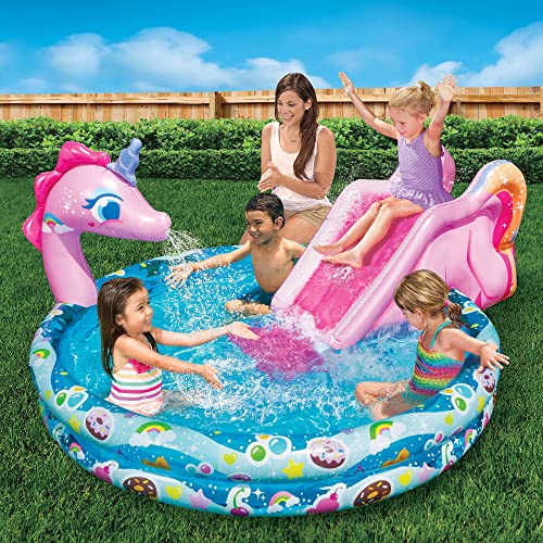 BANZAI Sprinkle 'N Splash Unicorn Pool, Longitud: 78 - Imagen 11