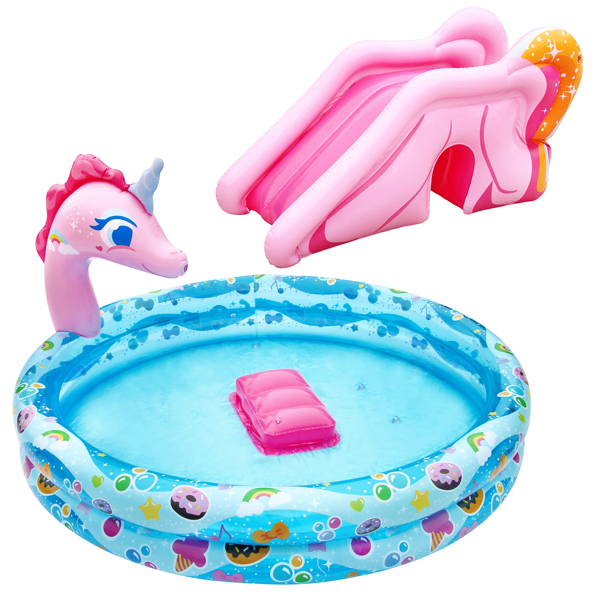 BANZAI Sprinkle 'N Splash Unicorn Pool, Longitud: 78 - Imagen 7