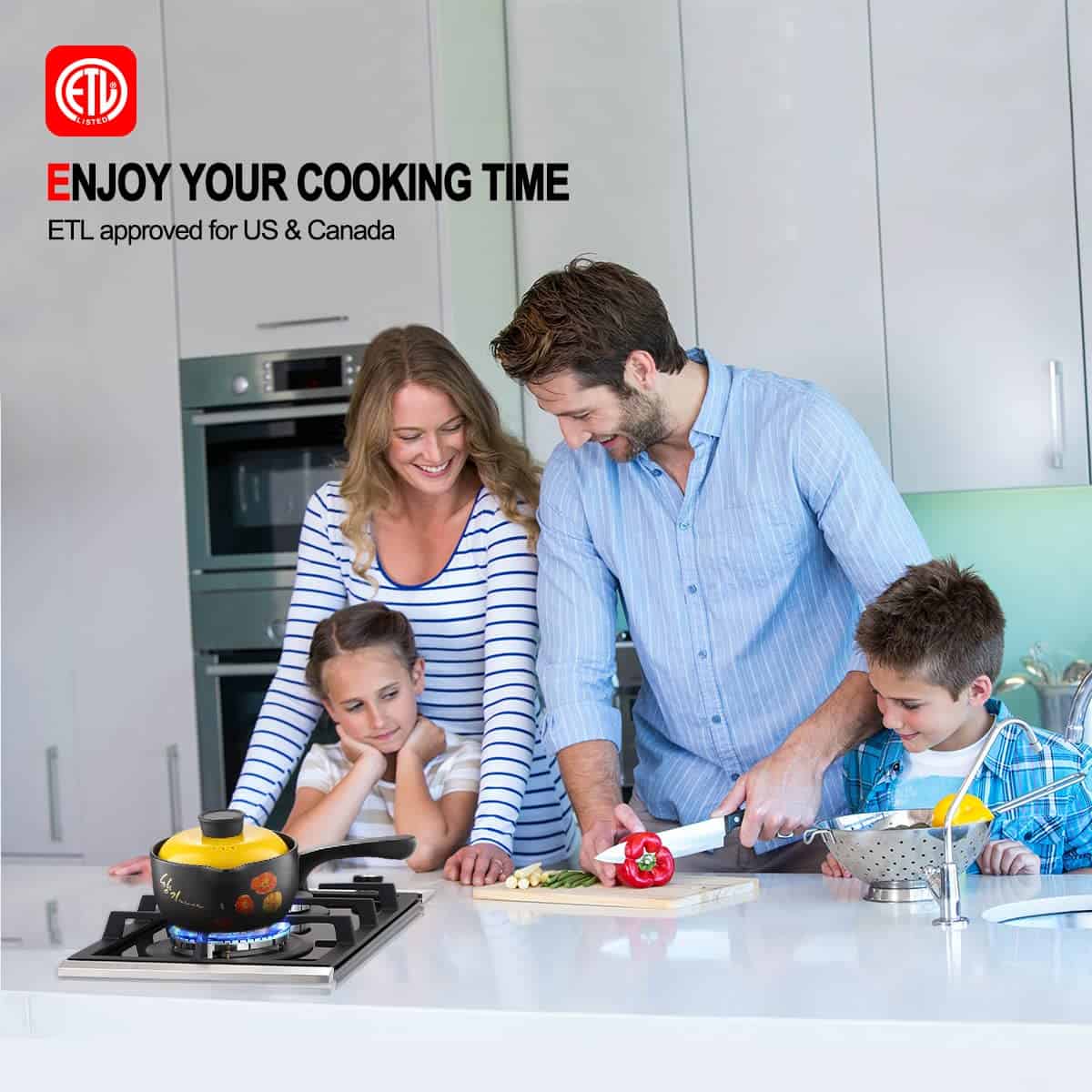 Cocina de Gas de 2 Quemadores, GASLAND Chef GH30BF 12 - Imagen 8