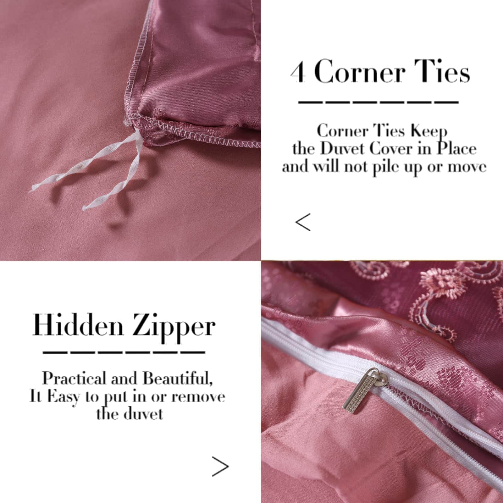 Juego de Funda nórdica de 3 Piezas con Diseño de Damasco - Imagen 7