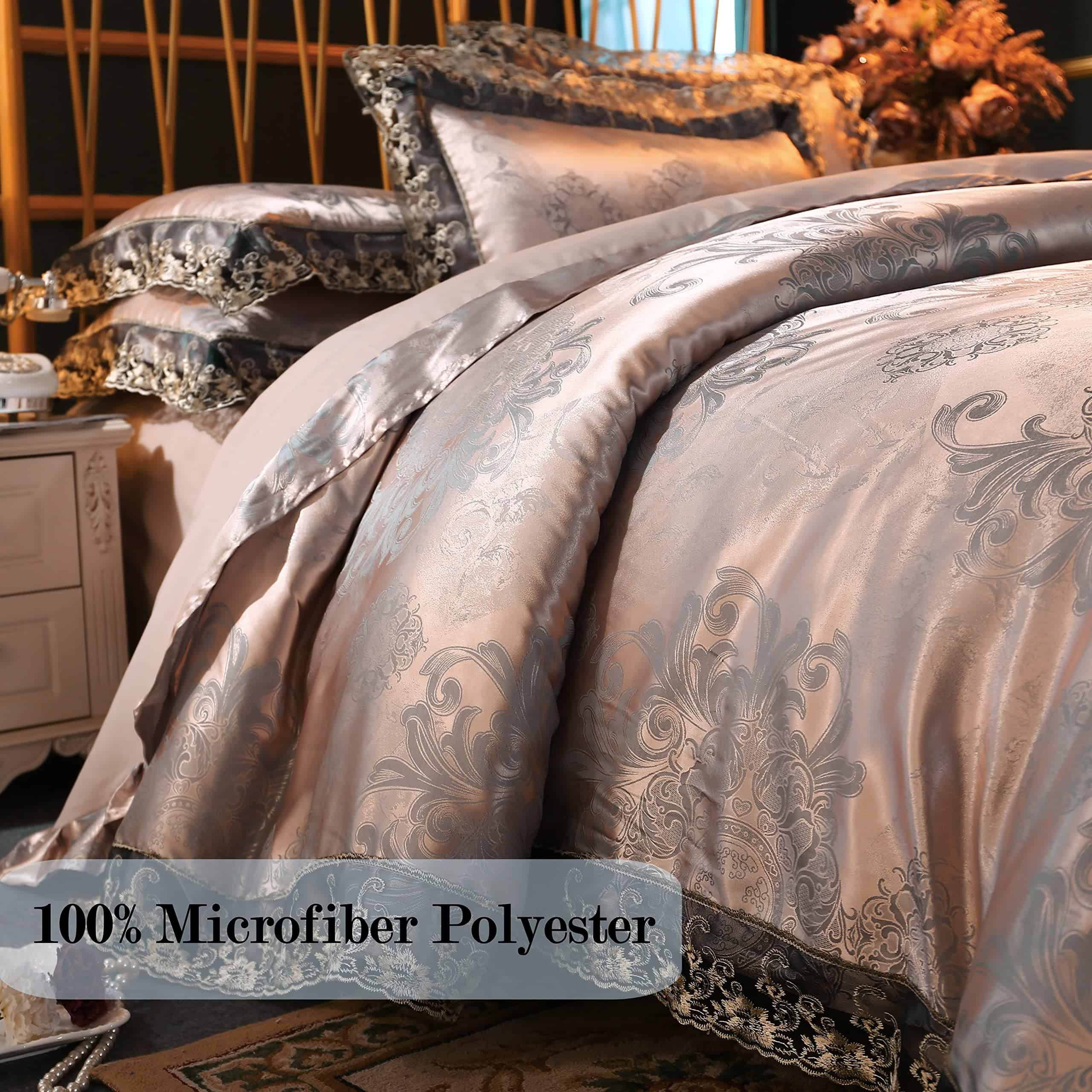 Juego de Funda de Edredón de Jacquard Europeo Elegante con - Imagen 3