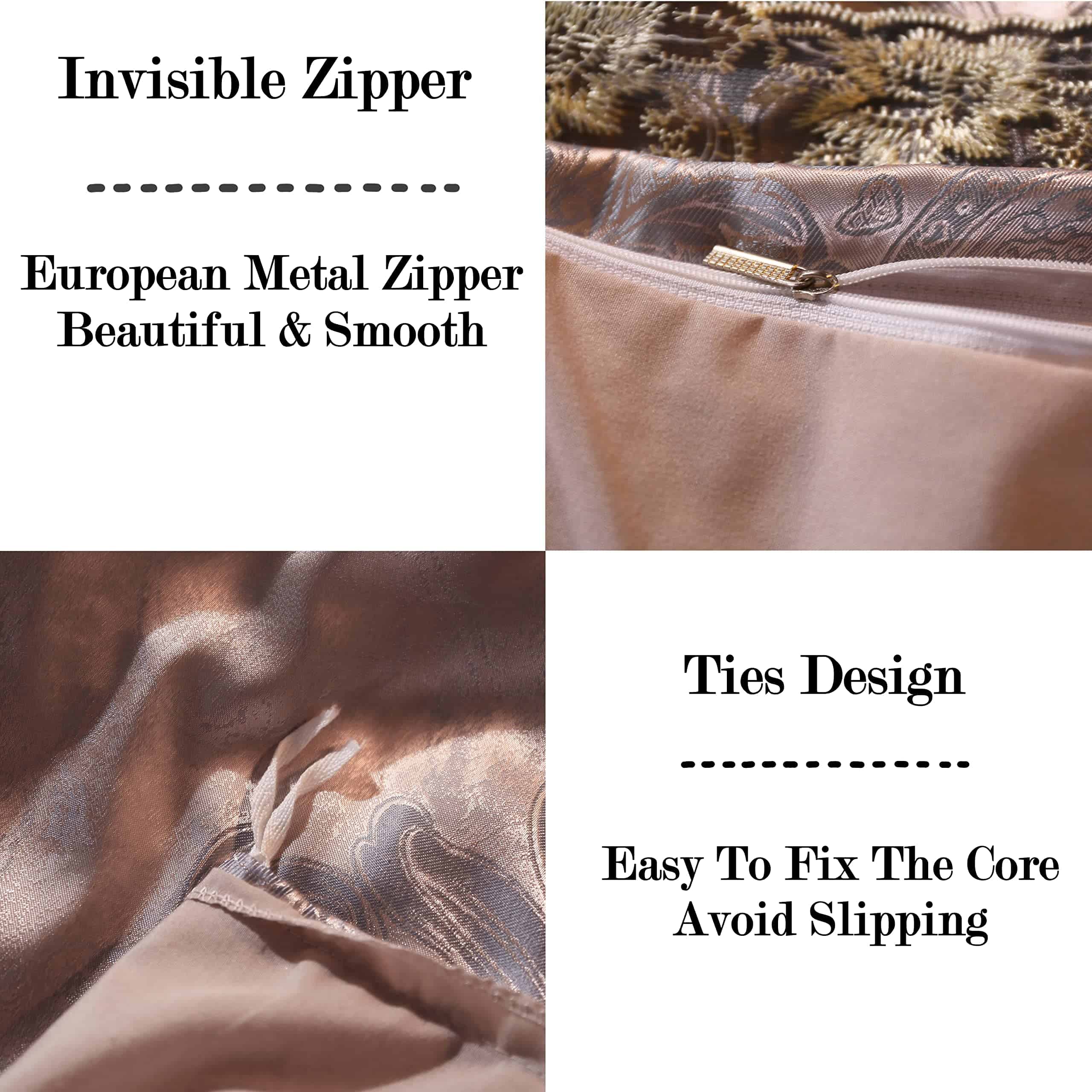 Juego de Funda de Edredón de Jacquard Europeo Elegante con - Imagen 5