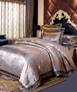 Juego de Funda de Edredón de Jacquard Europeo Elegante con