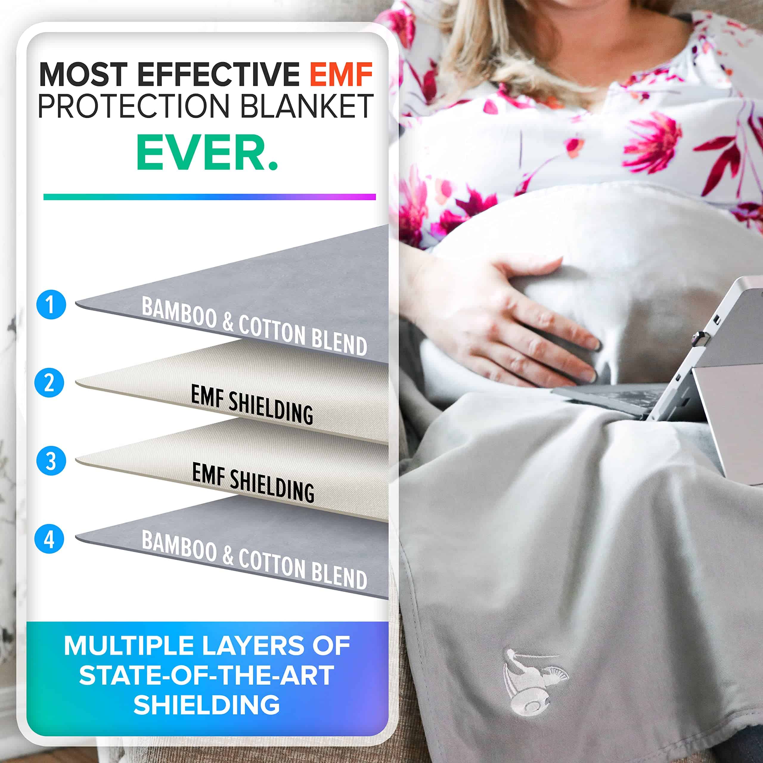 Manta de Protección Contra la Radiación EMF -Gris - Imagen 7