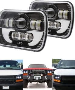 Faros Rectangulares de 7x6 5x7 Pulgadas 120W AMUNIESUN 6052