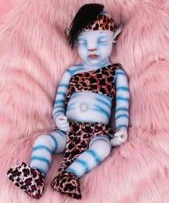 Muñeca de bebé Avatar de ojos cerrados de silicona completa