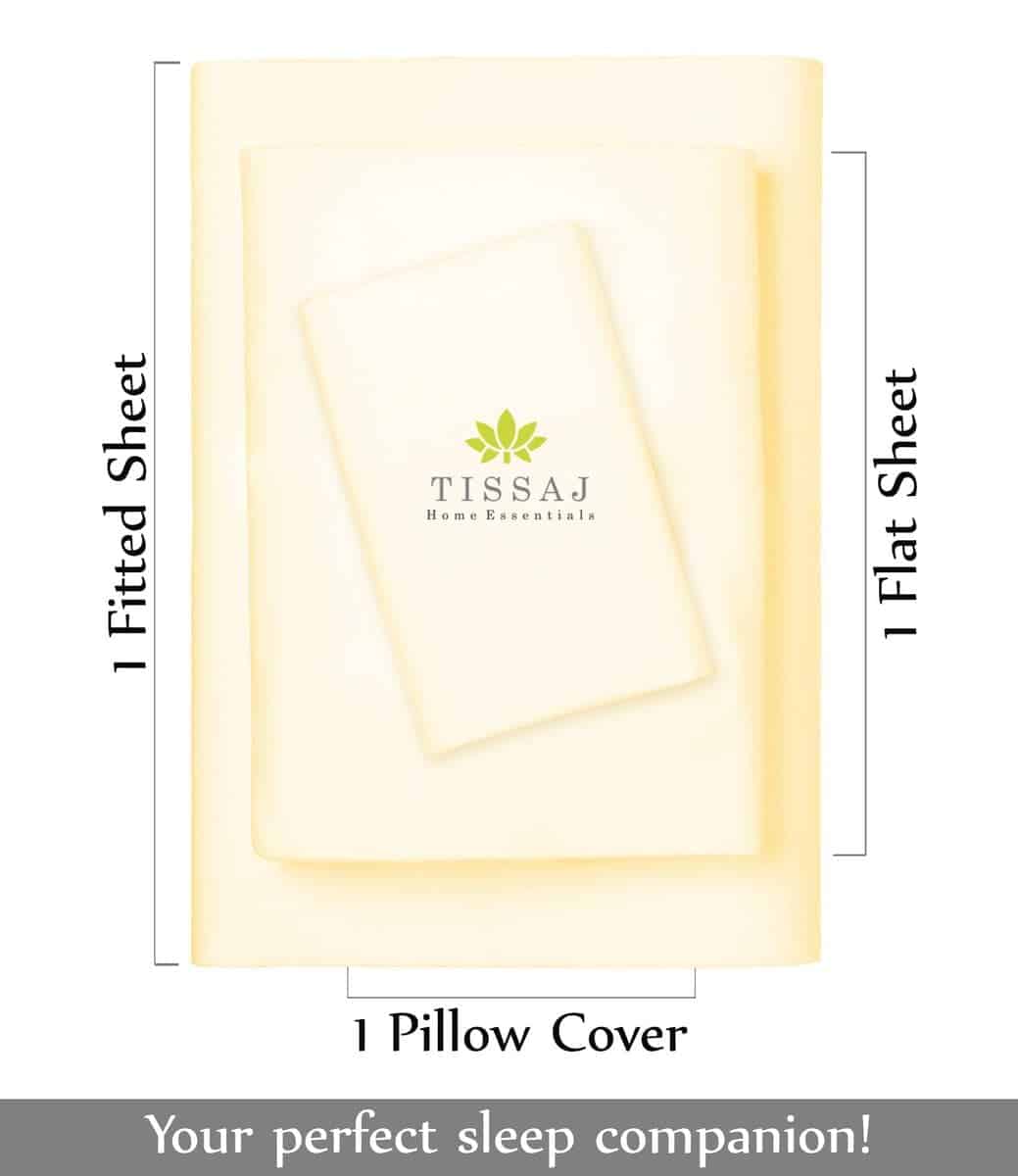 Juego de sábanas de algodón orgánico Tissaj -Natural - Imagen 4