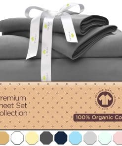 Juego de sábanas de lujo Tissaj tamaño King - Gris Humo -