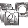 Range Kleen Chrome Square Range Drip Pan/Yellow Label