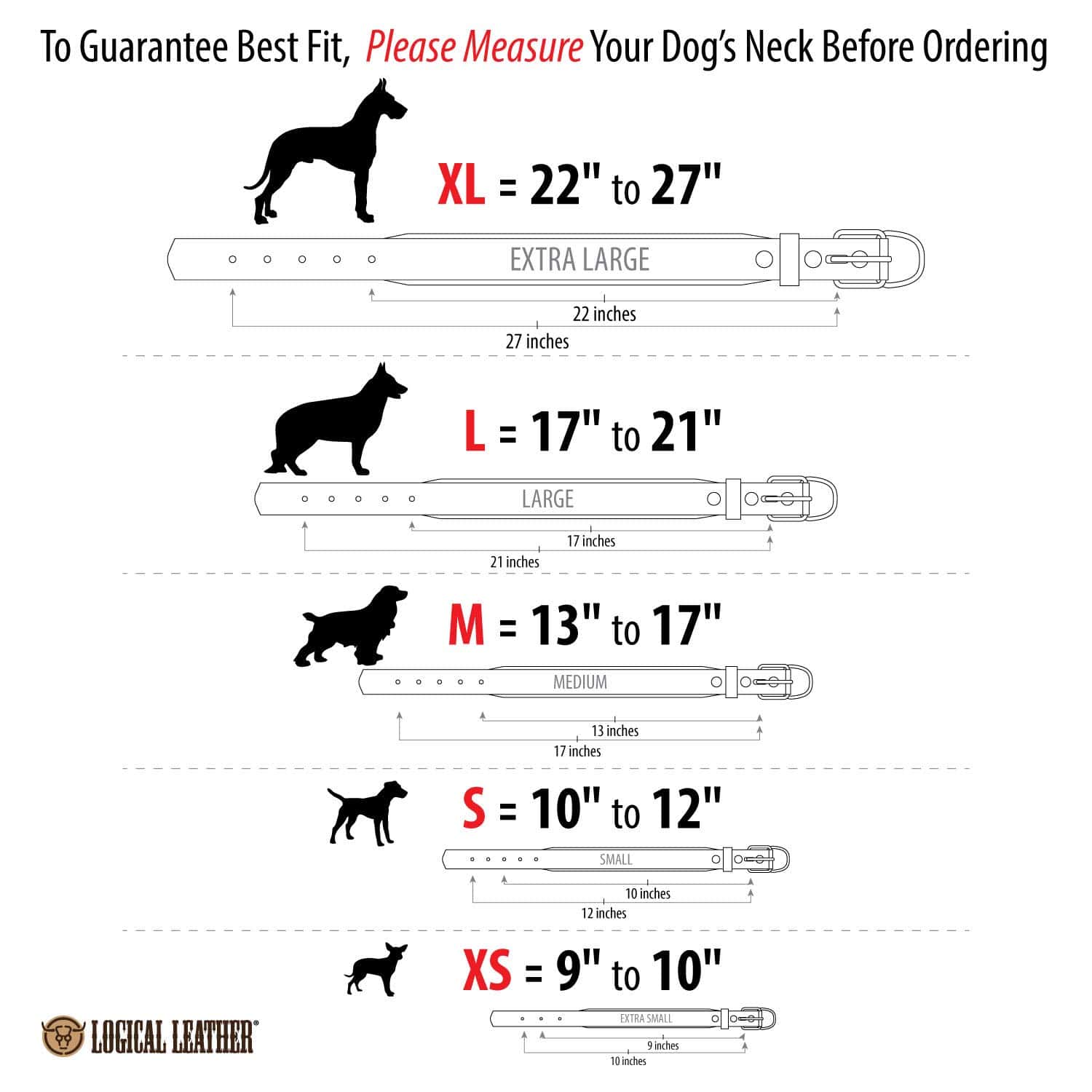 Collar de perro acolchado de cuero Logical Leather - El - Imagen 4