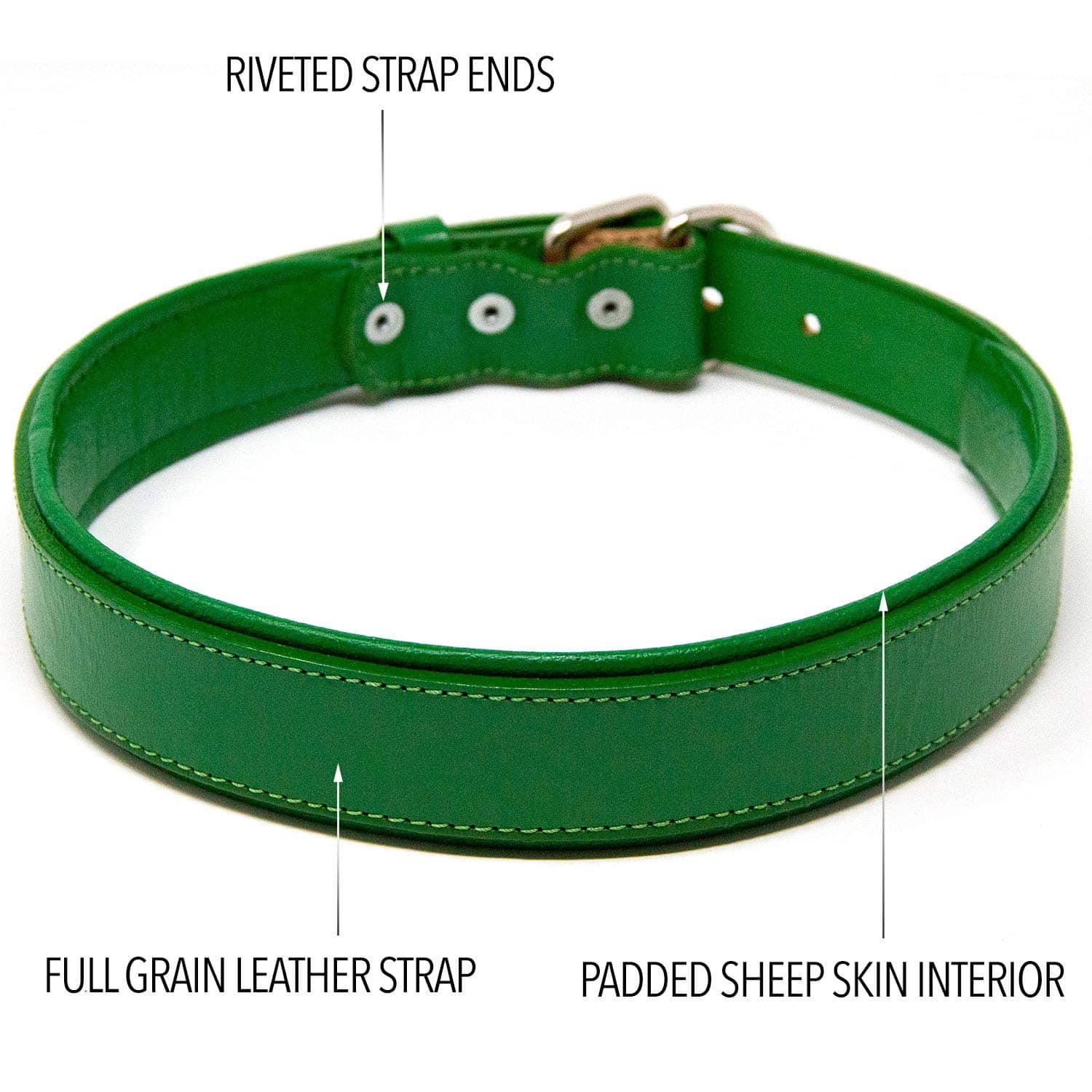 Collar de perro acolchado de cuero Logical Leather - El - Imagen 6