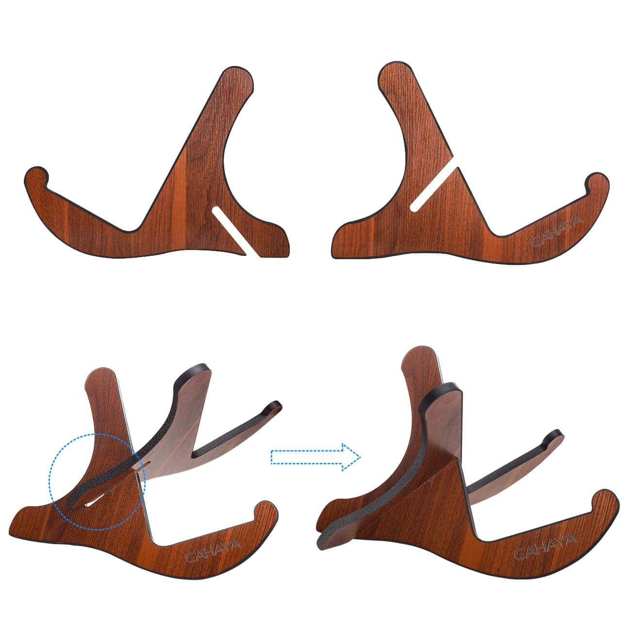 CAHAYA Soporte de Guitarra Universal de Madera Estilo - Imagen 6