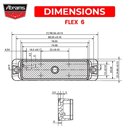Abrams Flex Series 18W - 6 LED Faro de Luz de Advertencia - Imagen 8