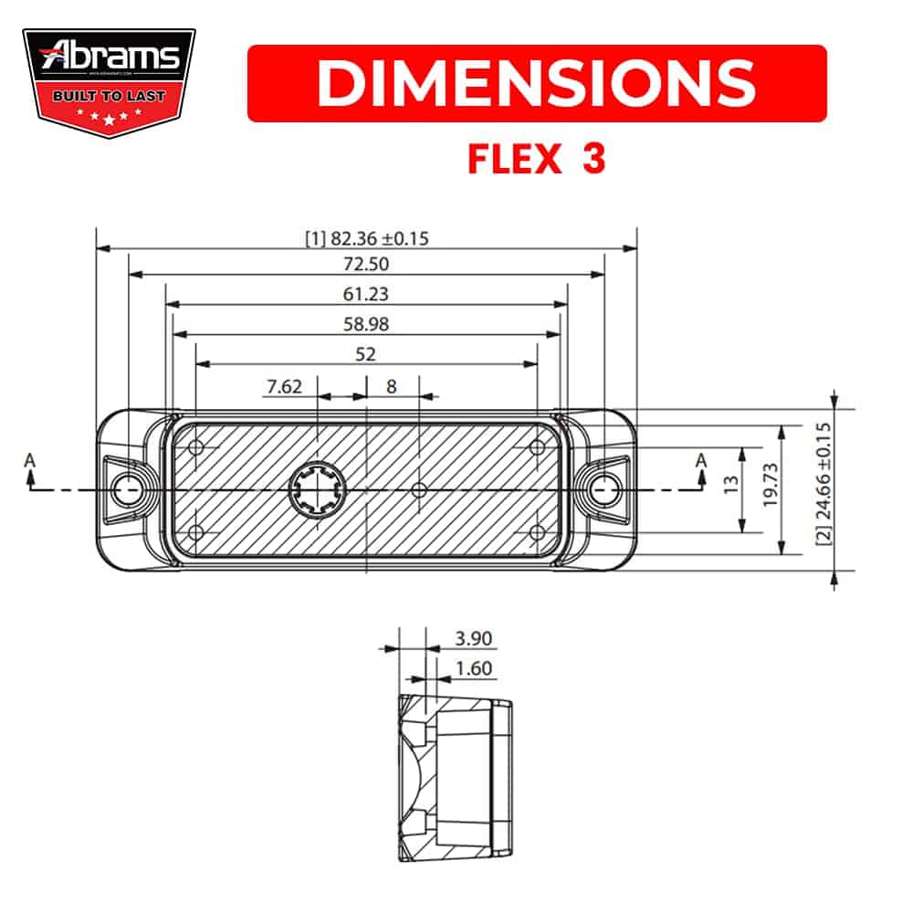 Luz estroboscópica LED de montaje en superficie Abrams Flex - Imagen 8