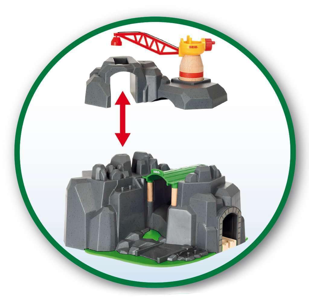 BRIO World - 33889 Grúa y Túnel de Montaña | Juego de Tren - Imagen 7