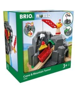BRIO World - 33889 Grúa y Túnel de Montaña | Juego de Tren