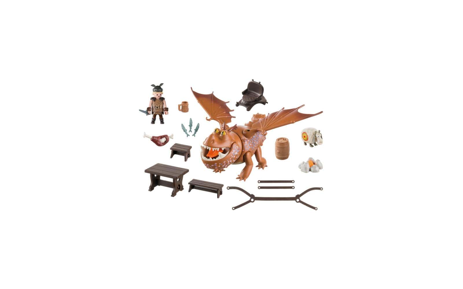 Playmobil 9460 Cómo Entrenar a Tu Dragón Fishlegs + - Imagen 5