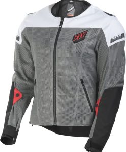 Chaqueta de Malla Flux Air de Fly Racing (Negro/Blanco,